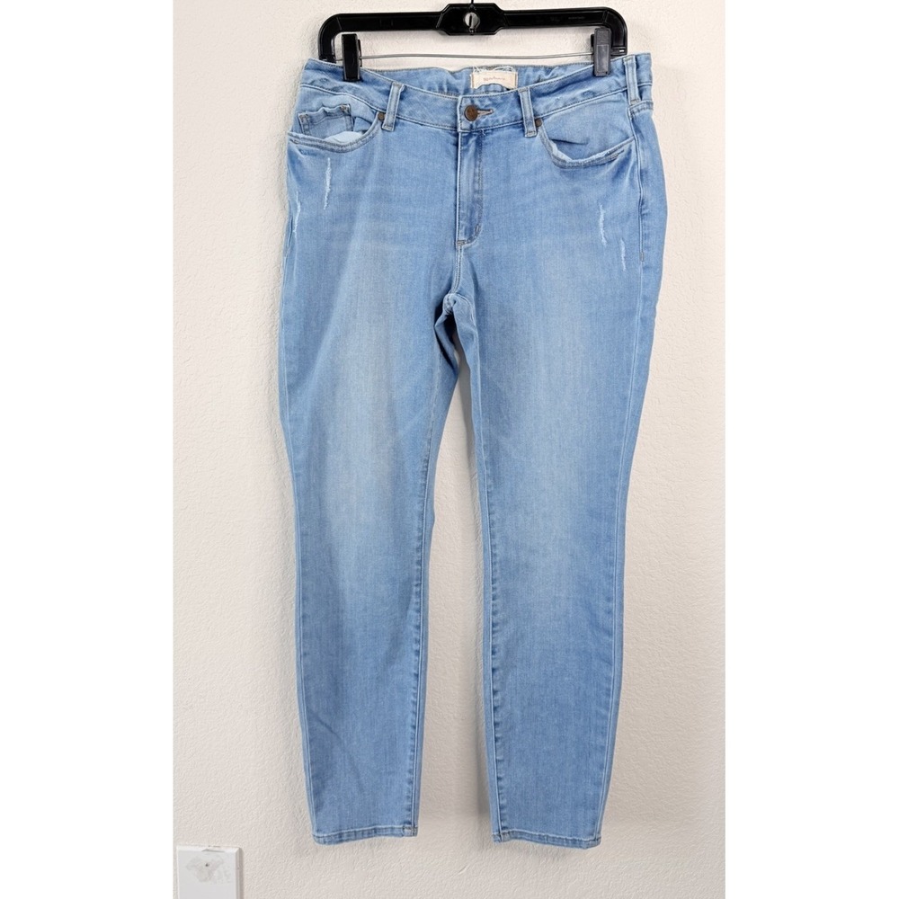 Sundance Primose Jeans Women's 31 Light‎ Wash Distressed Slim Straight Denim